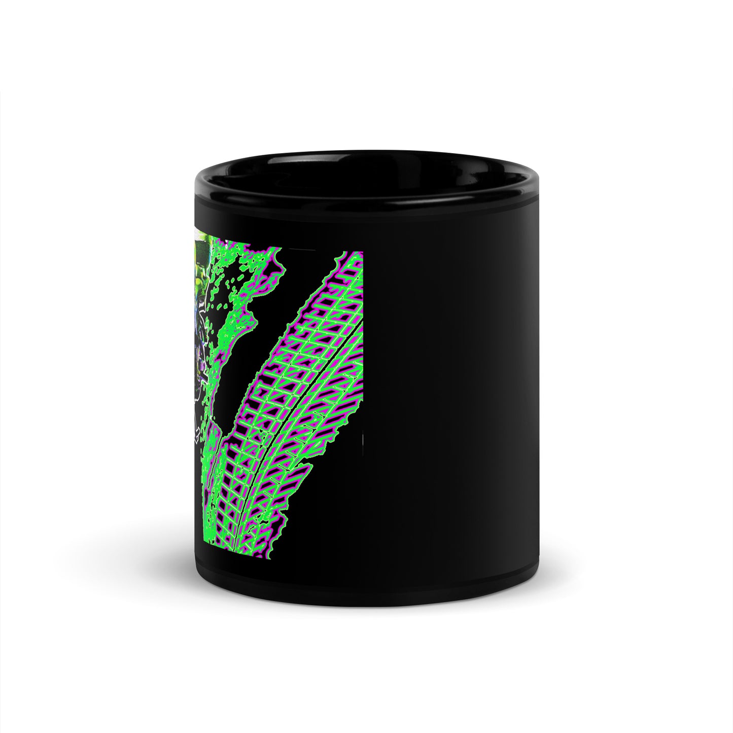 Neon Retro Look Motorcycle Design Mug