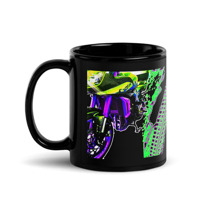 Neon Retro Look Motorcycle Design Mug