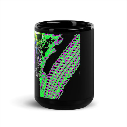 Neon Retro Look Motorcycle Design Mug