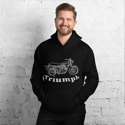 Triumph Motorcycle Biker Mens Hoodie