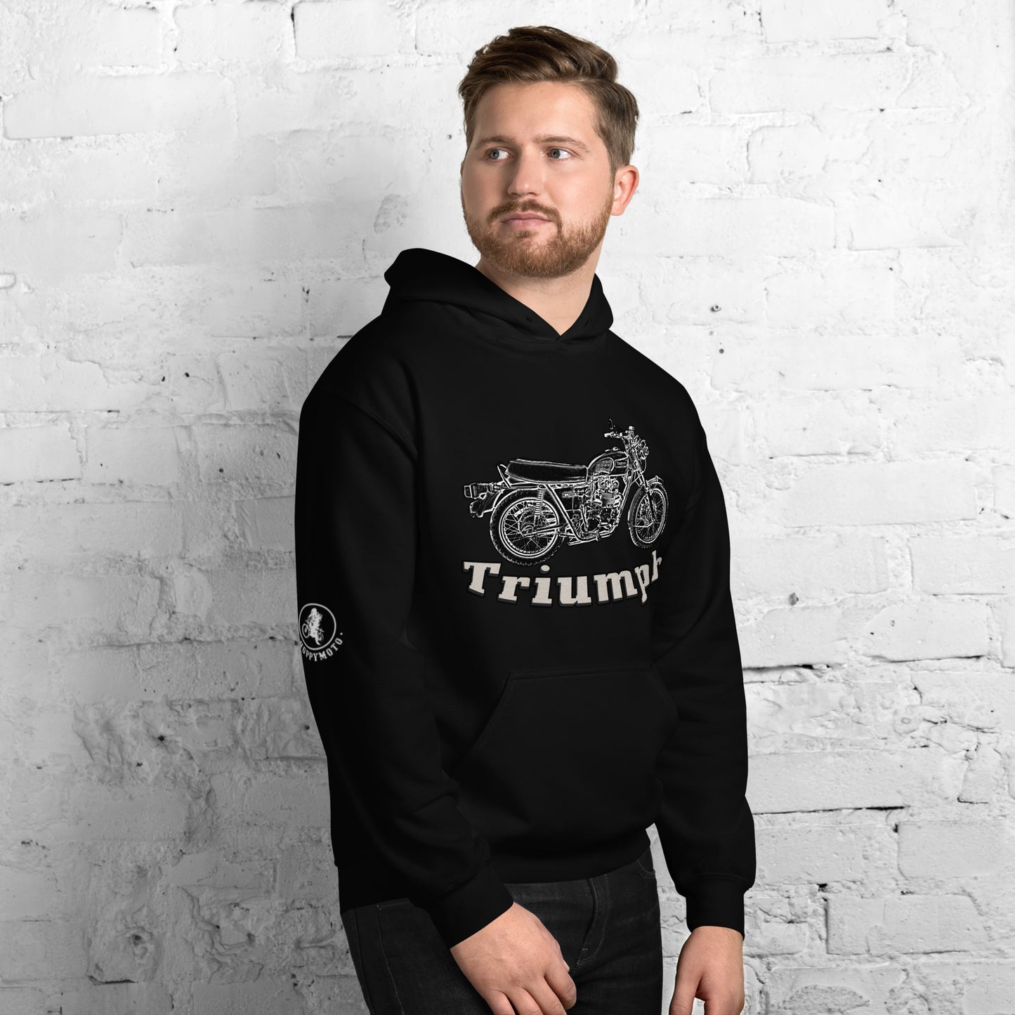 Triumph Motorcycle Biker Mens Hoodie