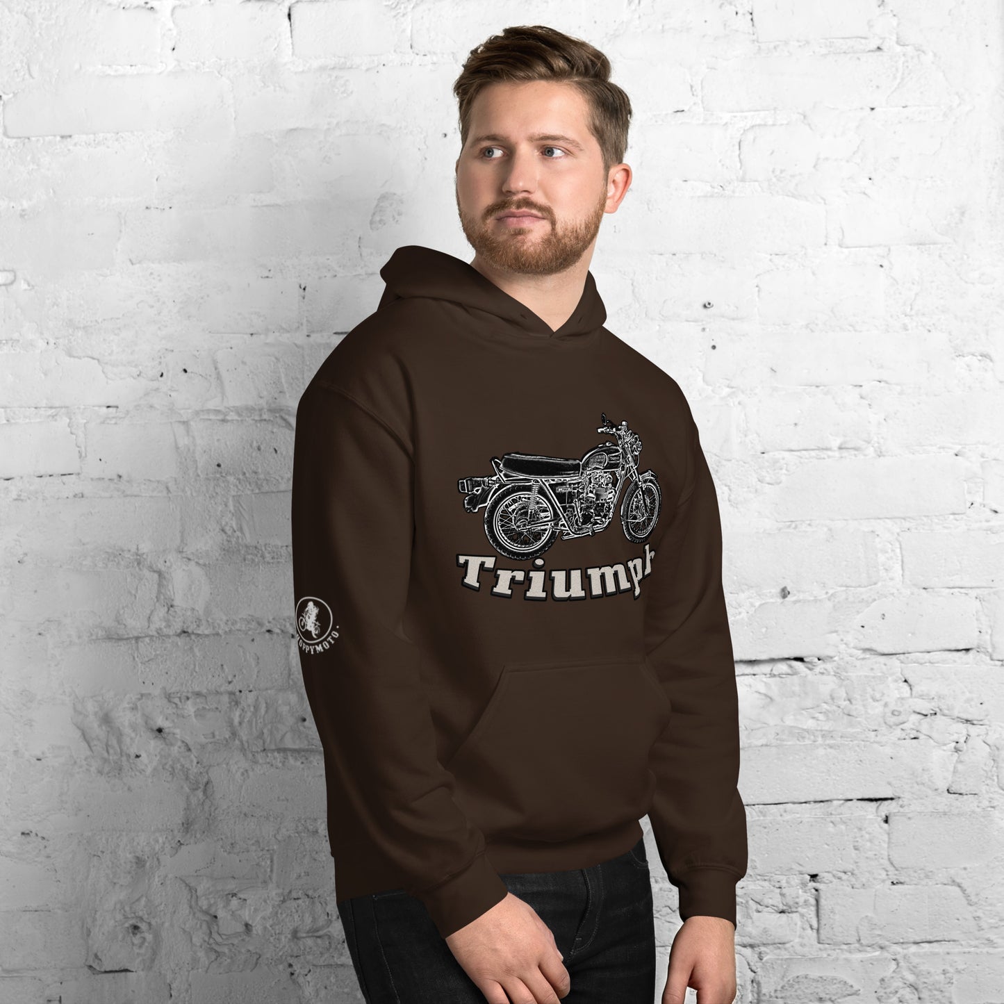 Triumph Motorcycle Biker Mens Hoodie