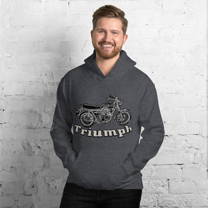 Triumph Motorcycle Biker Mens Hoodie