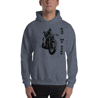 Eat My Dirt Motorcycle Sketch Designed Mens Hoodie