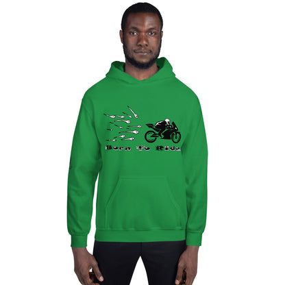 Motorcycle Sketch Birth Conception Mens Hoodie