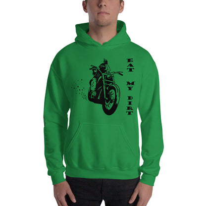 Eat My Dirt Motorcycle Sketch Designed Mens Hoodie