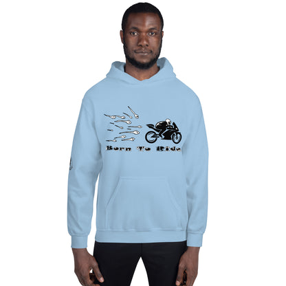 Motorcycle Sketch Birth Conception Mens Hoodie