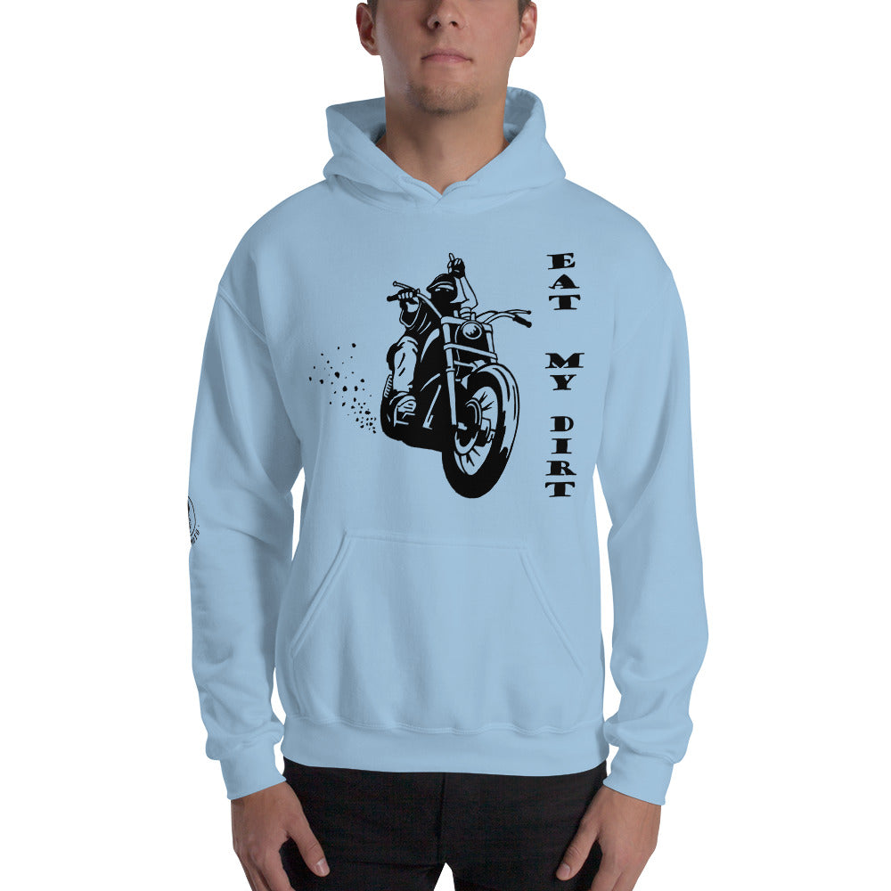 Eat My Dirt Motorcycle Sketch Designed Mens Hoodie