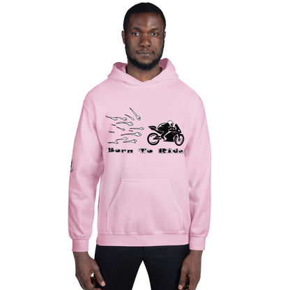 Motorcycle Sketch Birth Conception Mens Hoodie