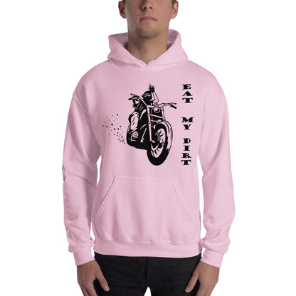 Eat My Dirt Motorcycle Sketch Designed Mens Hoodie