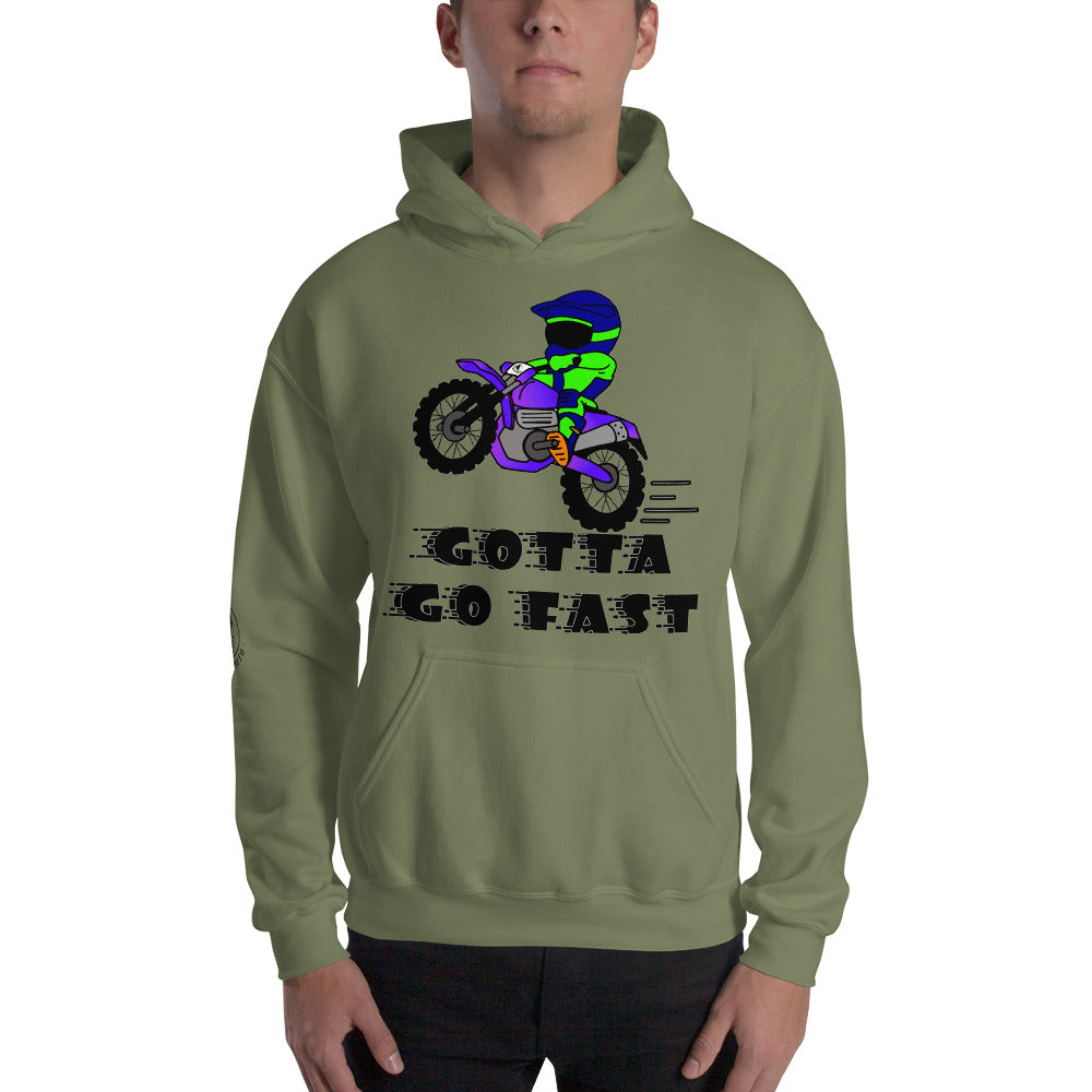 Motorcycle Motocross Dirtbike Offroad Sketch Designed Mens Hoodie