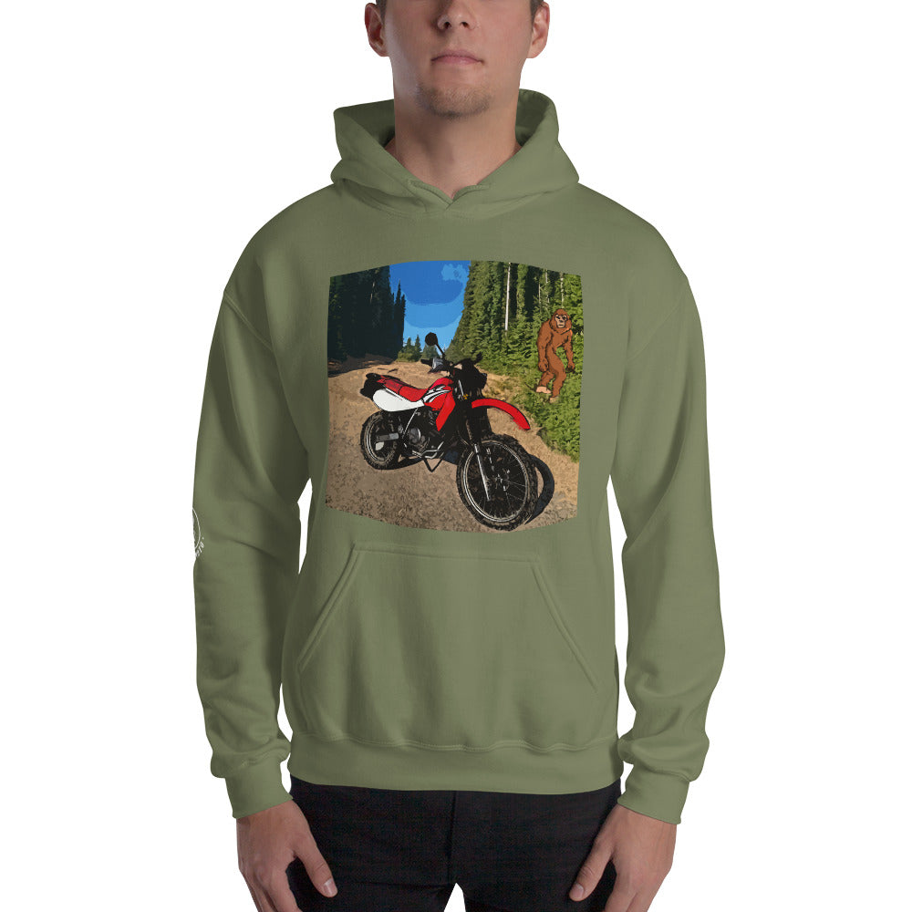 Motorcycle Motorbike MotoCross Bigfoot Sasquatch Mens Hoodie