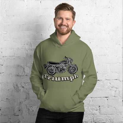 Triumph Motorcycle Biker Mens Hoodie