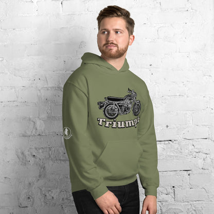 Triumph Motorcycle Biker Mens Hoodie