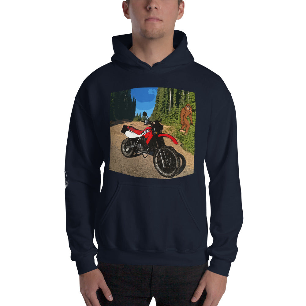 Motorcycle Motorbike MotoCross Bigfoot Sasquatch Mens Hoodie