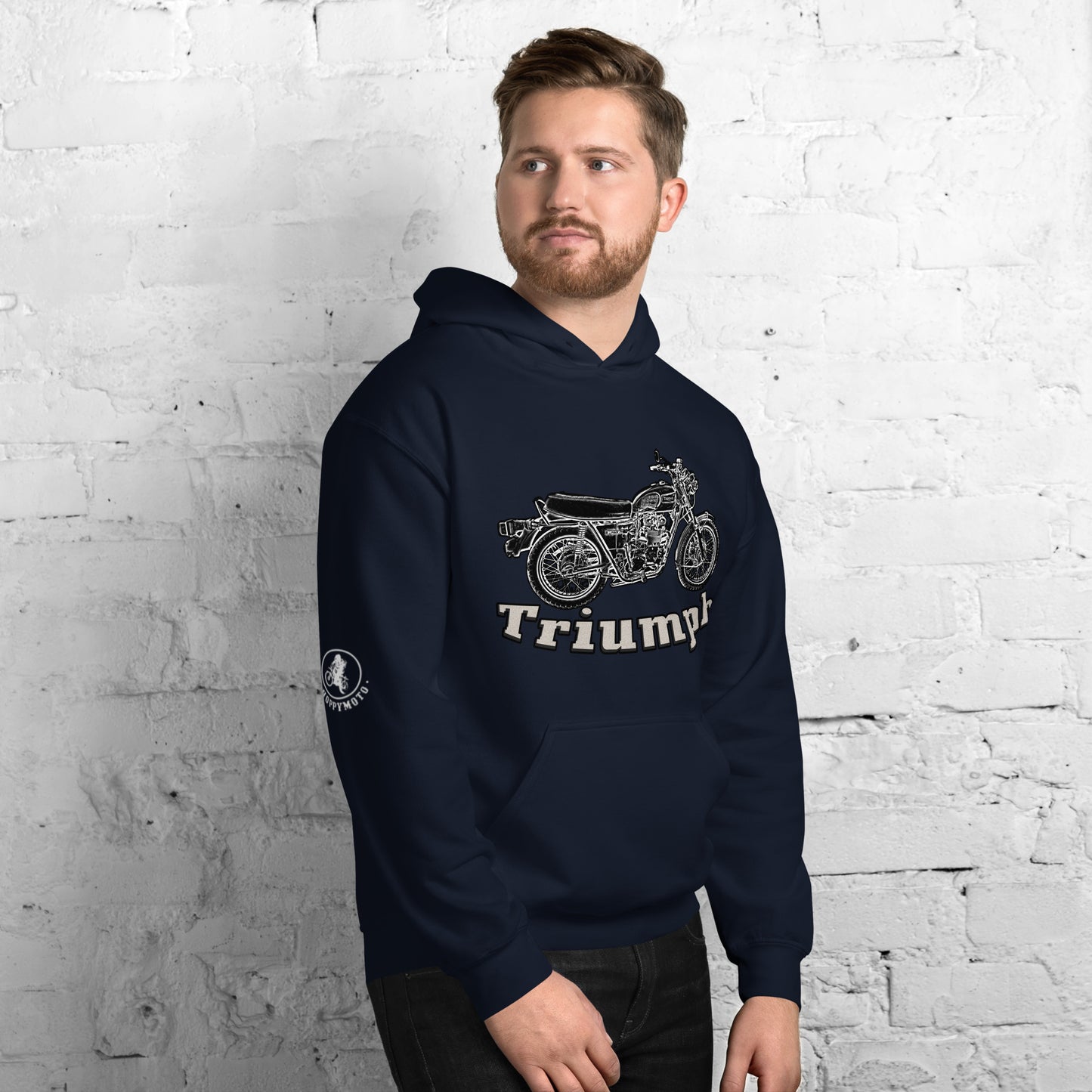 Triumph Motorcycle Biker Mens Hoodie