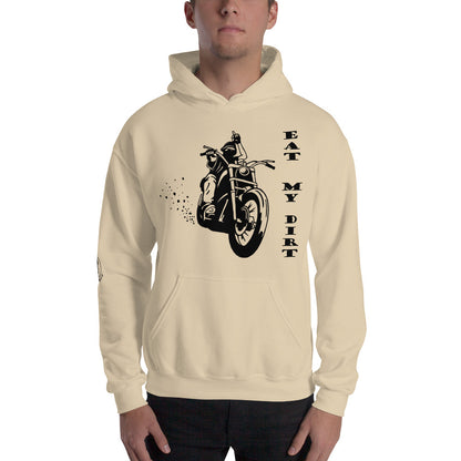 Eat My Dirt Motorcycle Sketch Designed Mens Hoodie