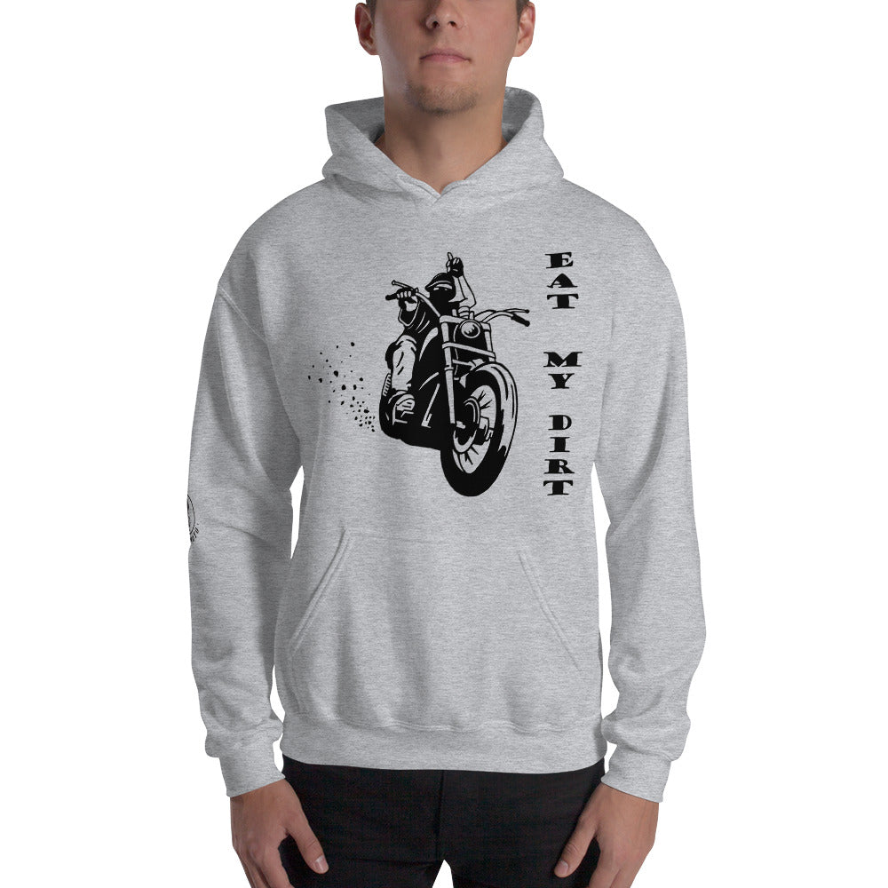 Eat My Dirt Motorcycle Sketch Designed Mens Hoodie