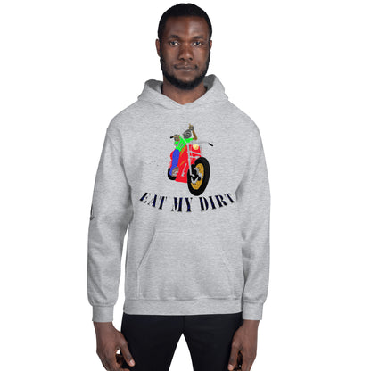 Eat My Dirt Abstract Motorcycle Colorful Design Mens Hoodie