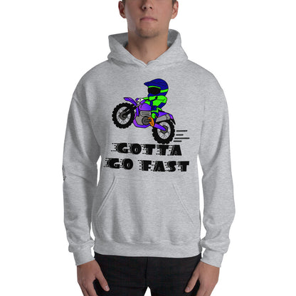 Motorcycle Motocross Dirtbike Offroad Sketch Designed Mens Hoodie