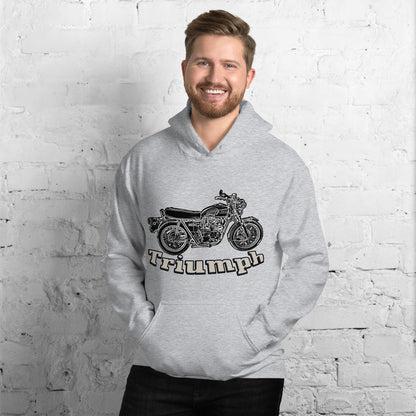 Triumph Motorcycle Biker Mens Hoodie