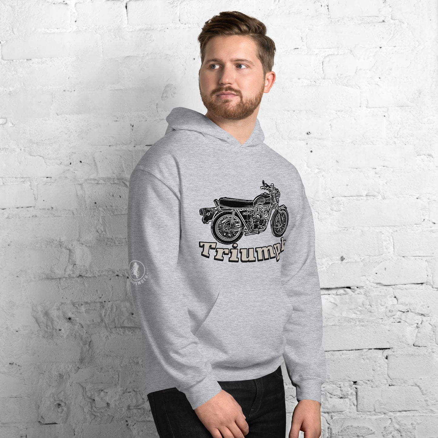 Triumph Motorcycle Biker Mens Hoodie