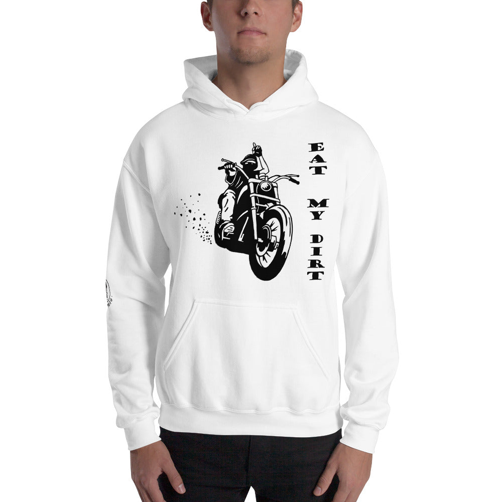 Eat My Dirt Motorcycle Sketch Designed Mens Hoodie