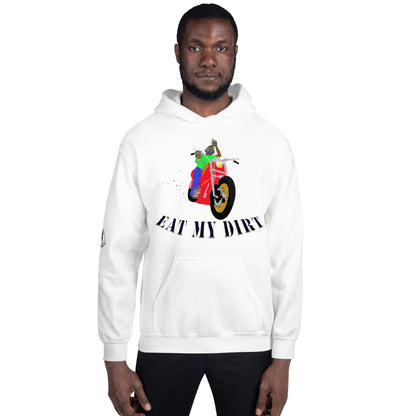 Eat My Dirt Abstract Motorcycle Colorful Design Mens Hoodie