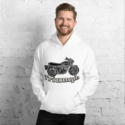 Triumph Motorcycle Biker Mens Hoodie