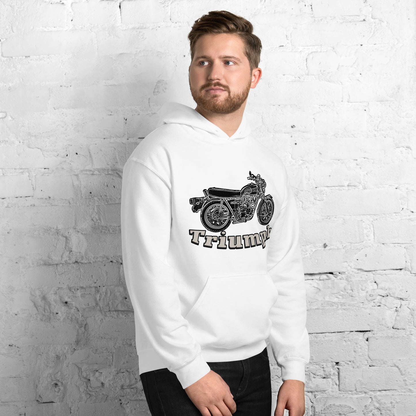 Triumph Motorcycle Biker Mens Hoodie