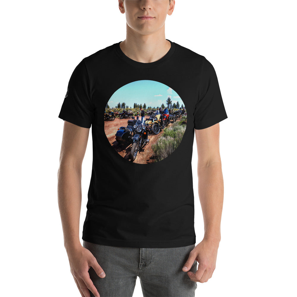 Motorcycle Pack Scene T-Shirt Mens Womens Unisex