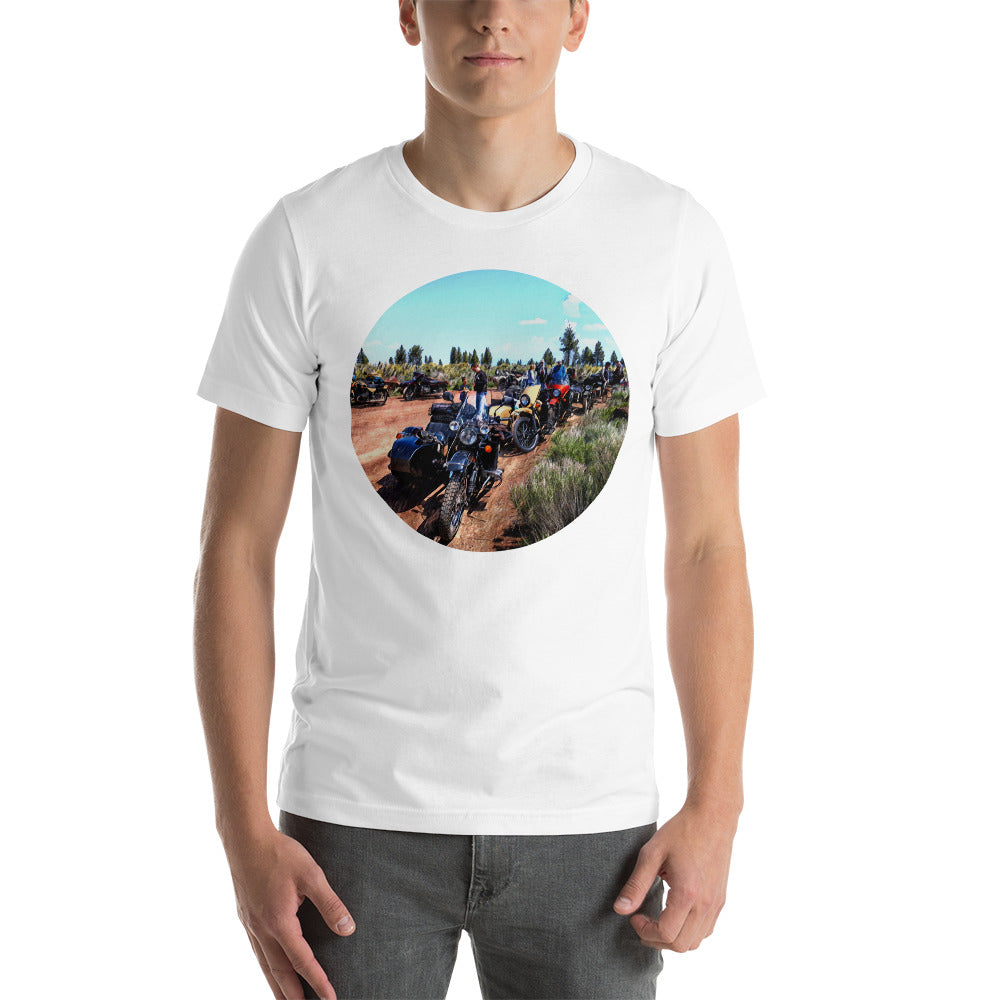 Motorcycle Pack Scene T-Shirt Mens Womens Unisex