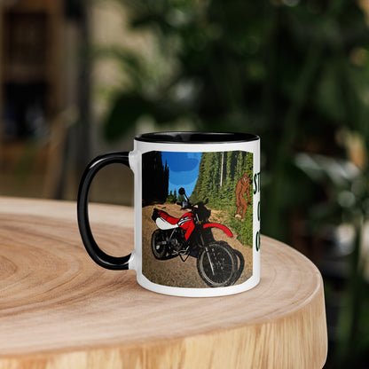 Motorcycle Motocross Biker Sasquatch Bigfoot Oregon Colorful Mug