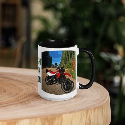 Motorcycle Motocross Biker Sasquatch Bigfoot Oregon Colorful Mug