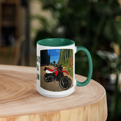 Motorcycle Motocross Biker Sasquatch Bigfoot Oregon Colorful Mug